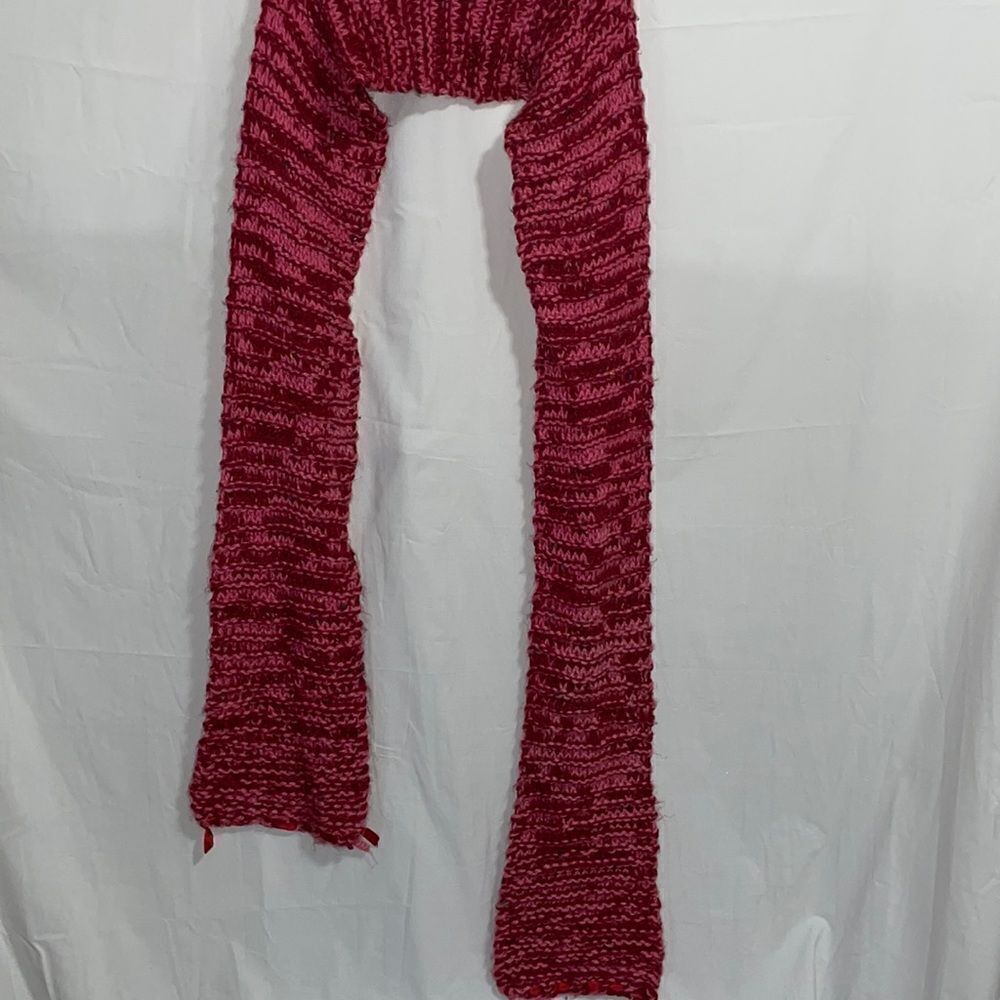 Long knit winter scarf